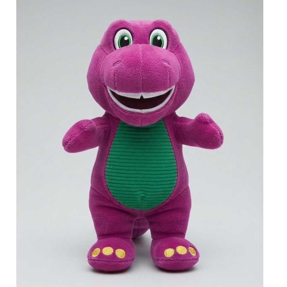 Barney the Dinosaur Plush Purple T-Rex Vintage 8.5in Kidcore PBS Toddler Retro
